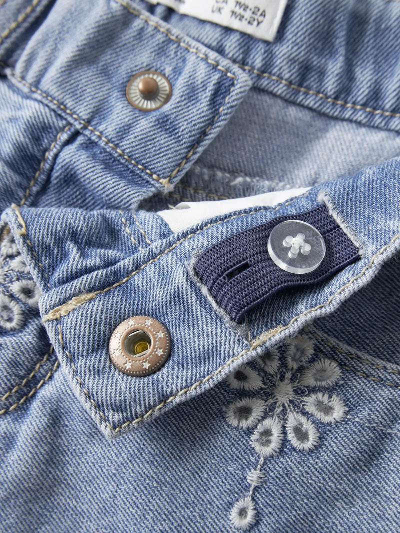 Name it Hallie Kids Denim Anglaise Skirt | Light Blue