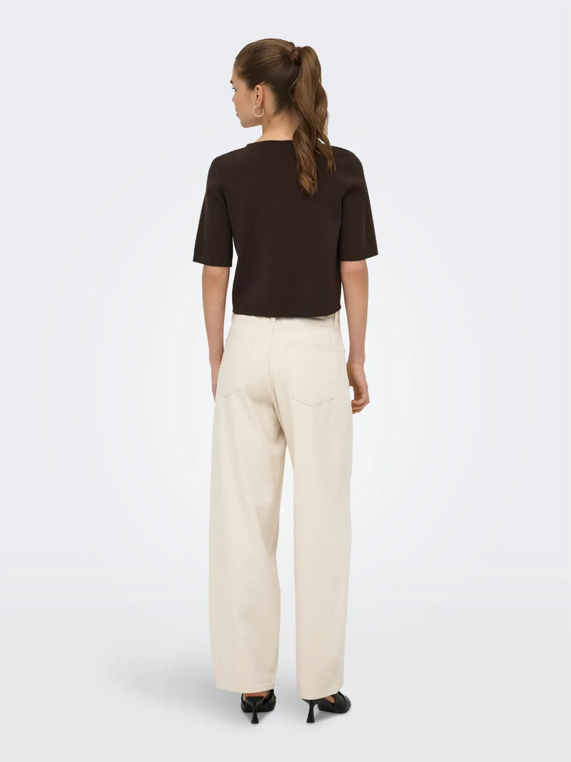 JDY Astra 3/4 V-Neck Button Cardigan | Caffee