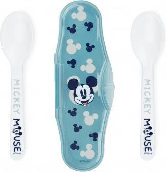 Disney Baby Mickey Mouse 2 Spoons Case | Blue THE10466