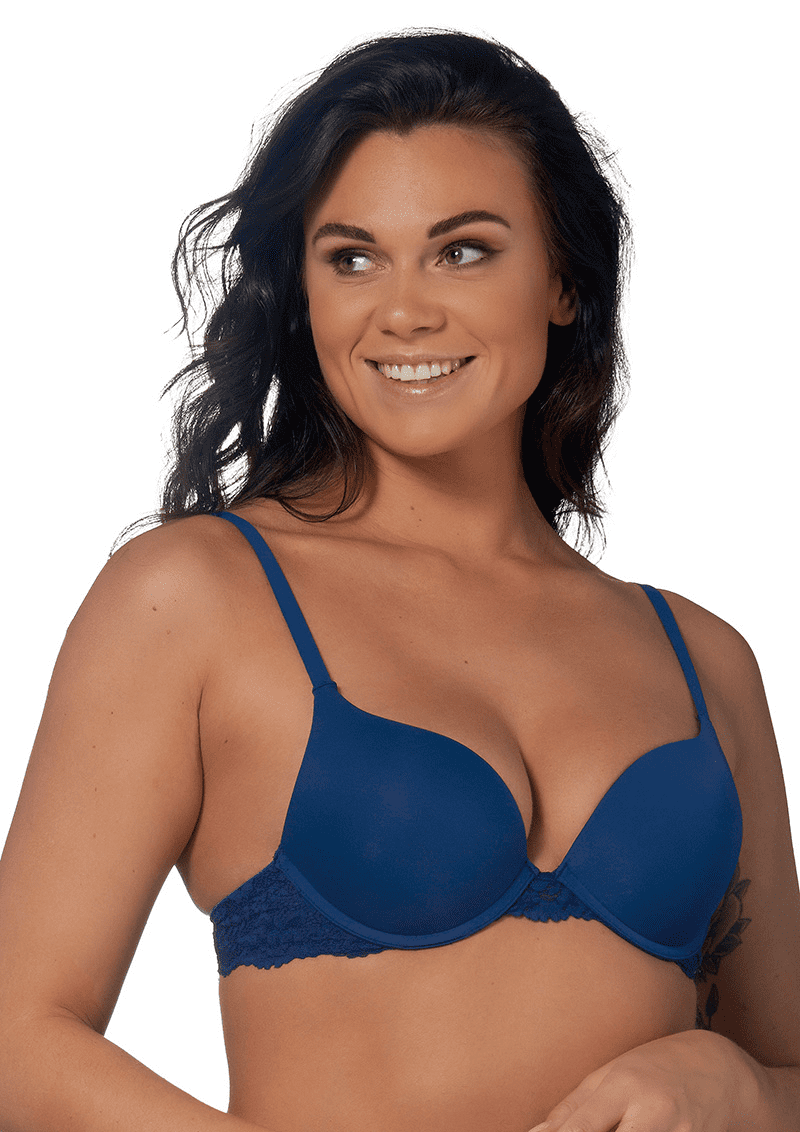 After Eden Same Lace Two Way Boost Bra |Dark Blue 7001.074