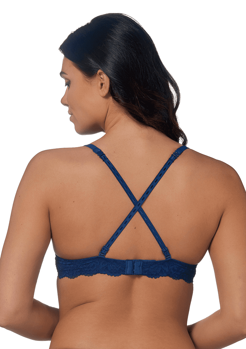 After Eden Same Lace Two Way Boost Bra |Dark Blue 7001.074