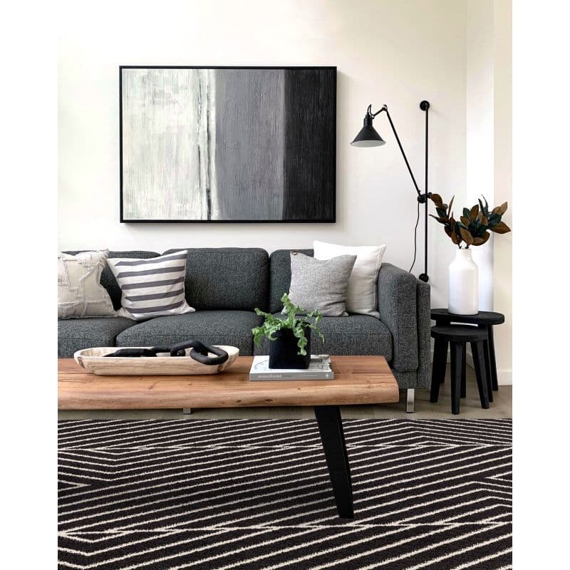 Asiatic Muse Linear Rug | Black MU10