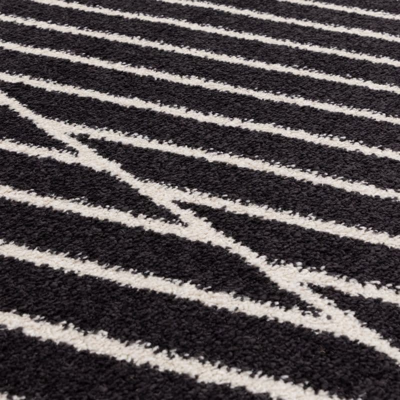 Asiatic Muse Linear Rug | Black MU10