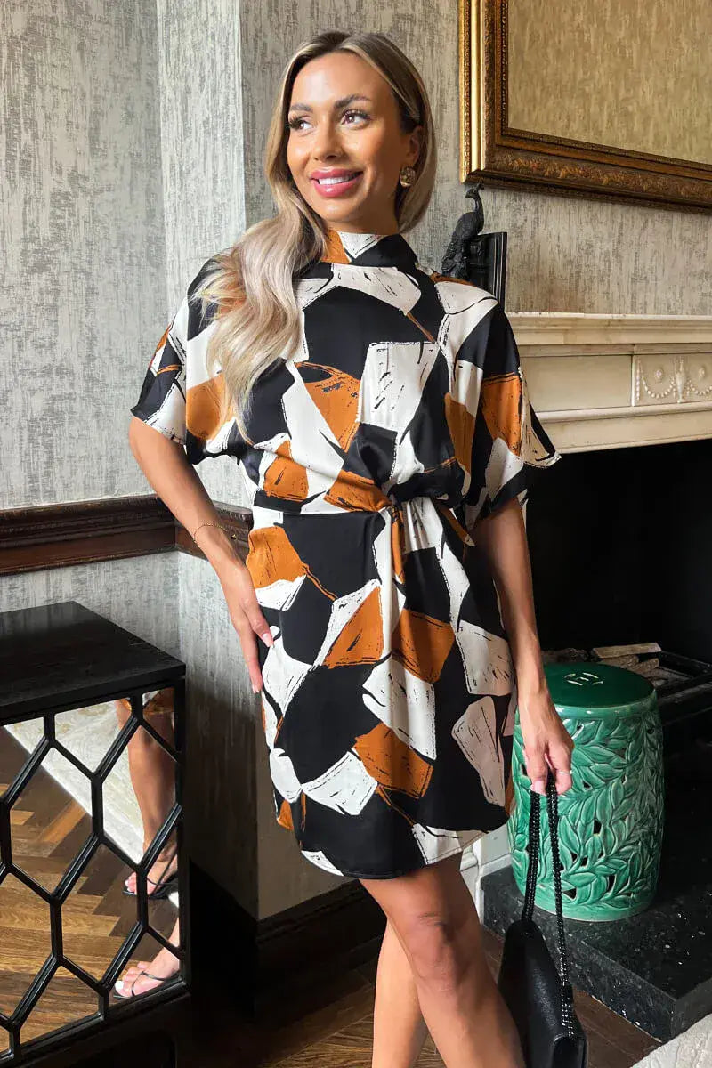 AX PARIS Geometric Print Dress | DA1861