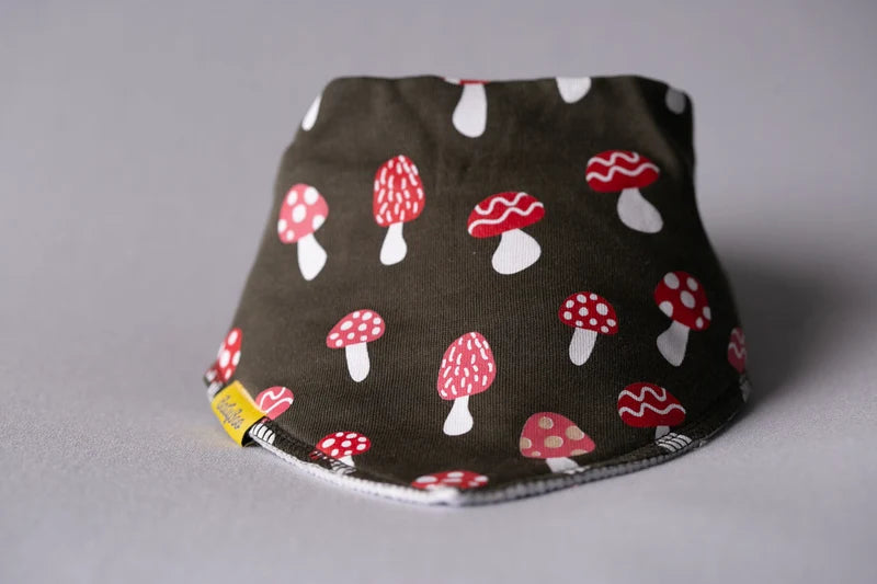 Baby Boo Organic Bandana Bib | Toadstools Green