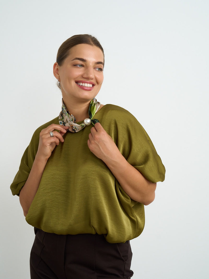 Kyla Bubble Top | Green 60715