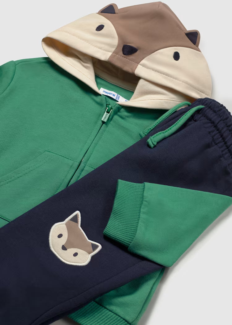 Mayoral Boys 3-Piece Fox Set | Green, White & Navy 2832