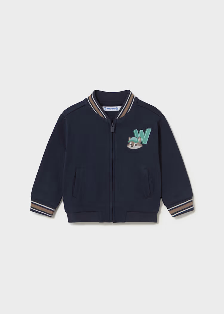 Mayoral Baby Boys REX Dinosaur Bomber Jacket | Navy Blue 2427