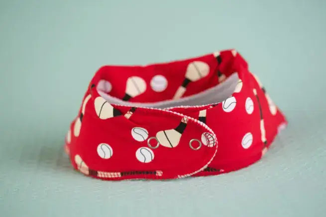Baby Boo Gaa Mad  Organic  Bandana Bib| Red