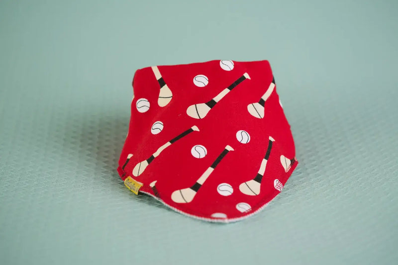 Baby Boo Gaa Mad  Organic  Bandana Bib| Red