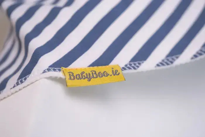Baby Boo  Organic  Stripe Bandana Bib| Blue