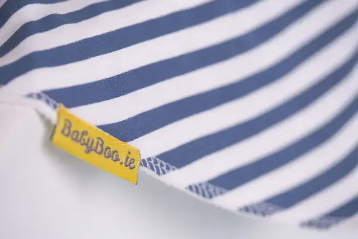 Baby Boo  Organic  Stripe Bandana Bib| Blue
