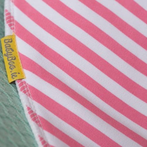 Baby Boo  Organic  Stripe Bandana Bib| Candy  Pink