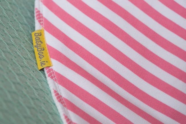 Baby Boo  Organic  Stripe Bandana Bib| Candy  Pink