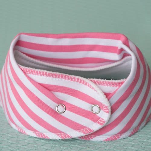 Baby Boo  Organic  Stripe Bandana Bib| Candy  Pink