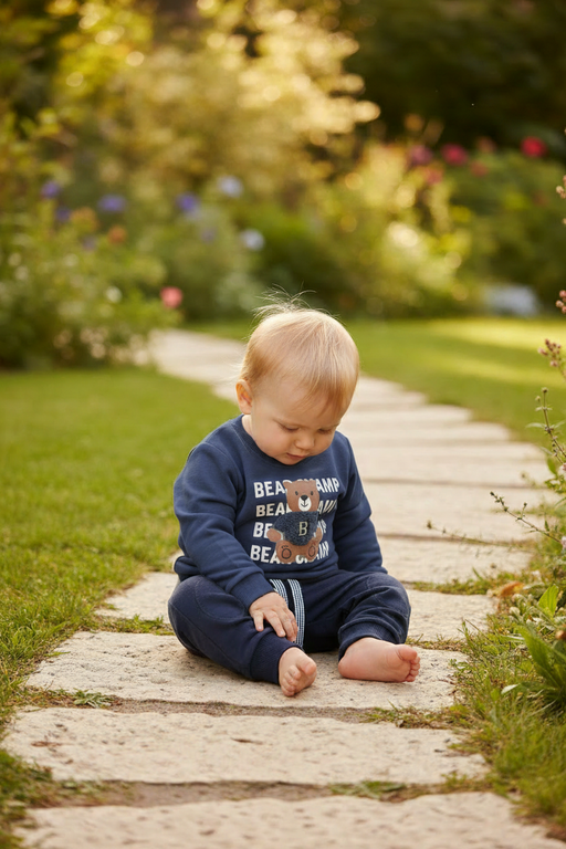 Baby Boy Navy Bear Champ Set
