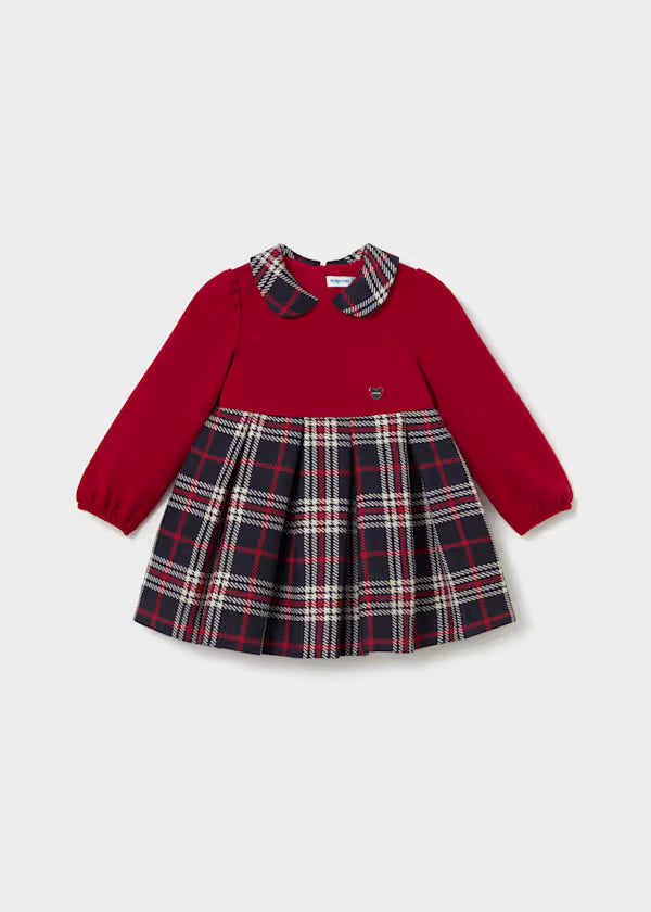 Mayoral Plaid Dress | Red 2945