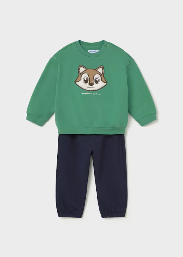 Mayoral – Pullover & Pants Tracksuit | Green/Navy