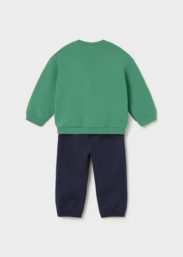 Mayoral – Pullover & Pants Tracksuit | Green/Navy