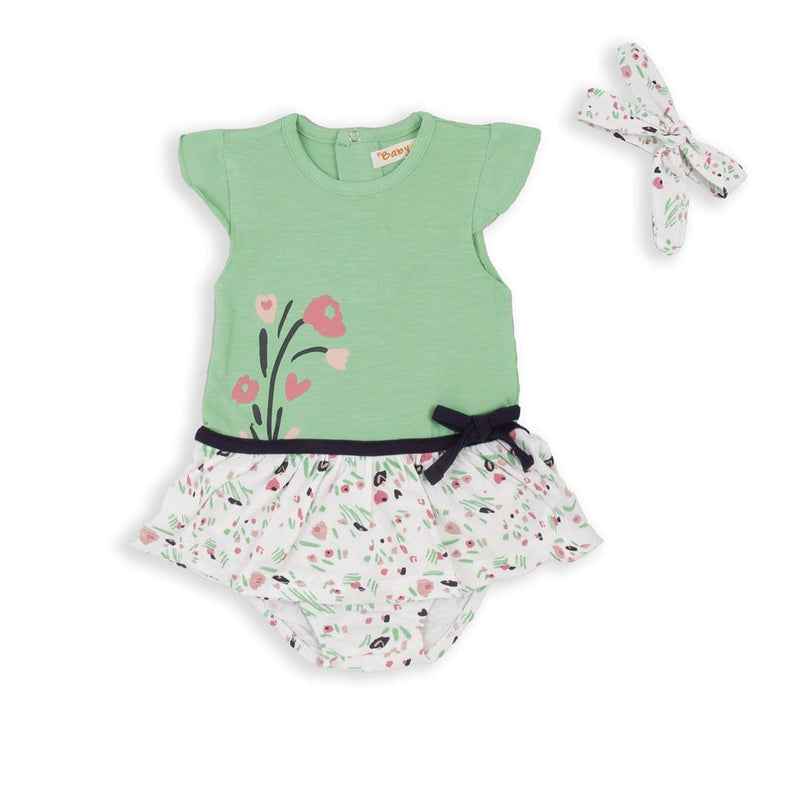 Babybol Girls Dress  + Headband |  Green 151019 SS