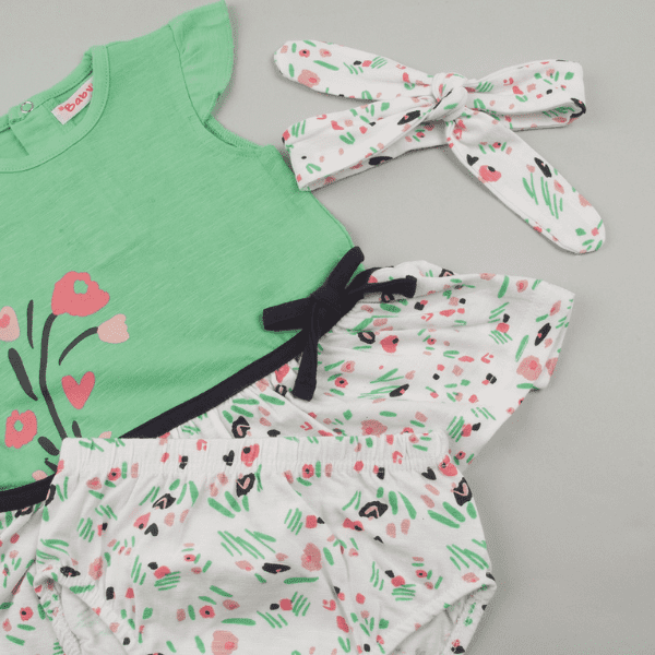 Babybol Girls Dress  + Headband |  Green 151019 SS