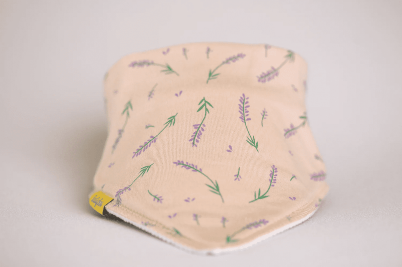 Babyboo  Lavender Organic Bandana Bib Natural