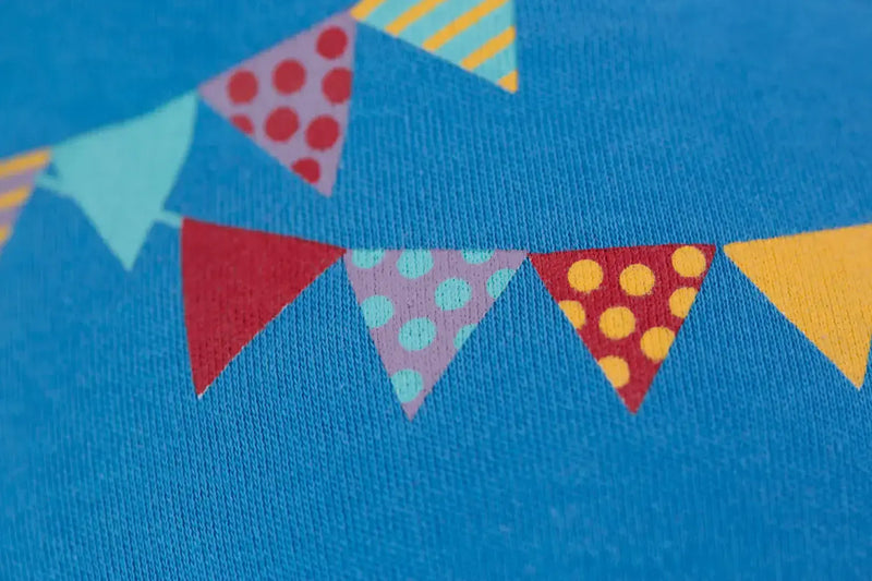 Babyboo Party Time Blue Organic Bandana Bib