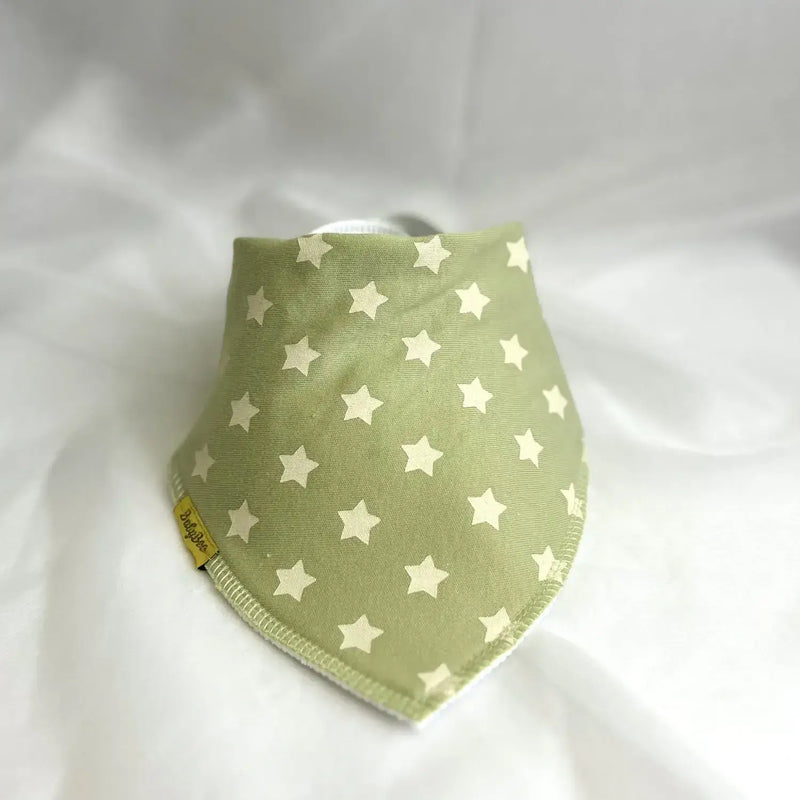 Babyboo Stars Sage Organic Bandana Bib