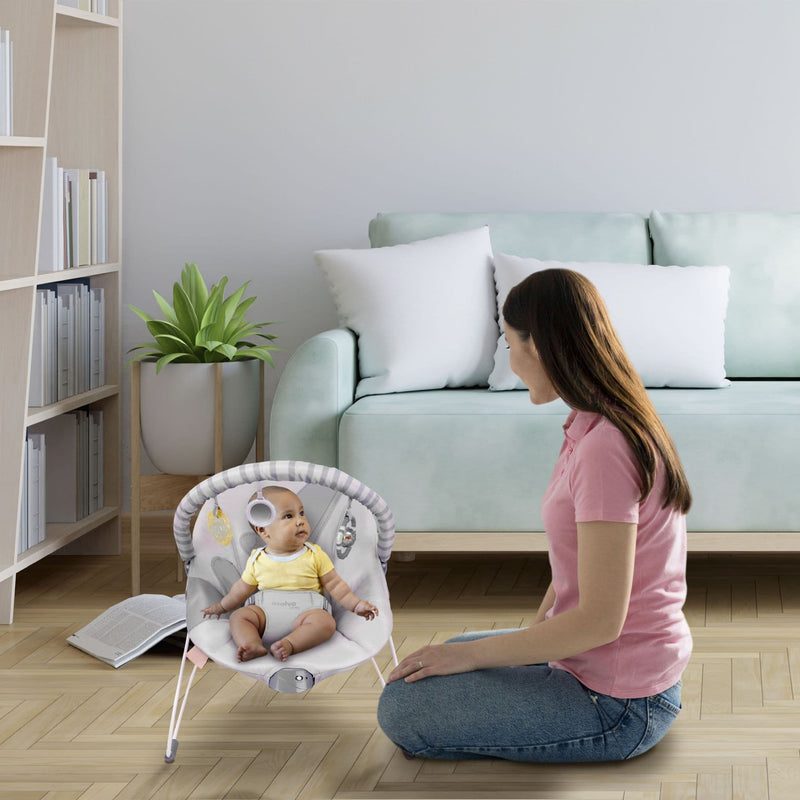 Babycare Asalvo Musical Baby Bouncer Hippo  |  Grey