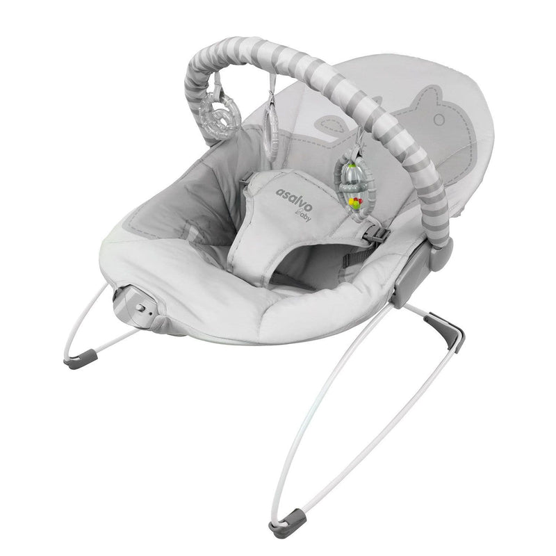 Babycare Asalvo Musical Baby Bouncer Hippo  |  Grey