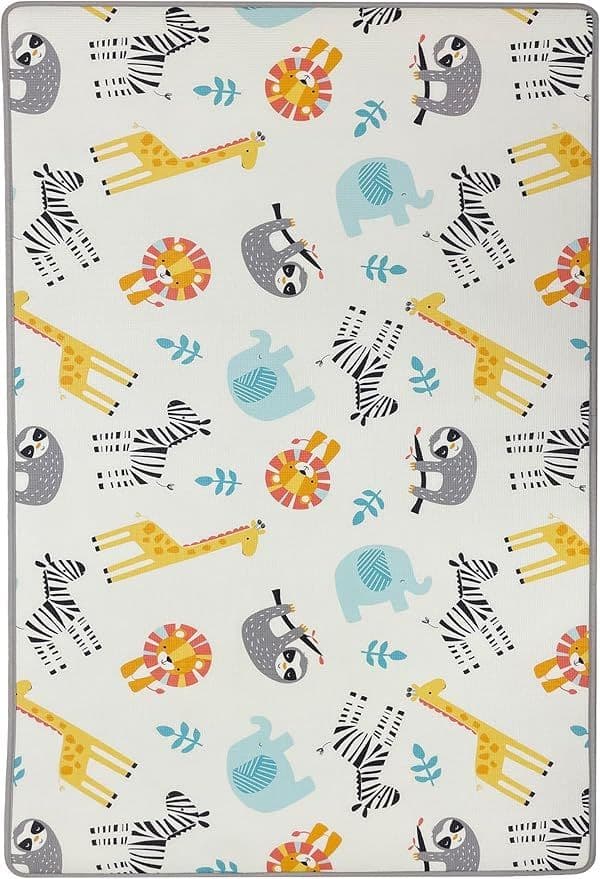 Babyzee Reversible XPE Crawl mat   | Safari & Zigzag Design