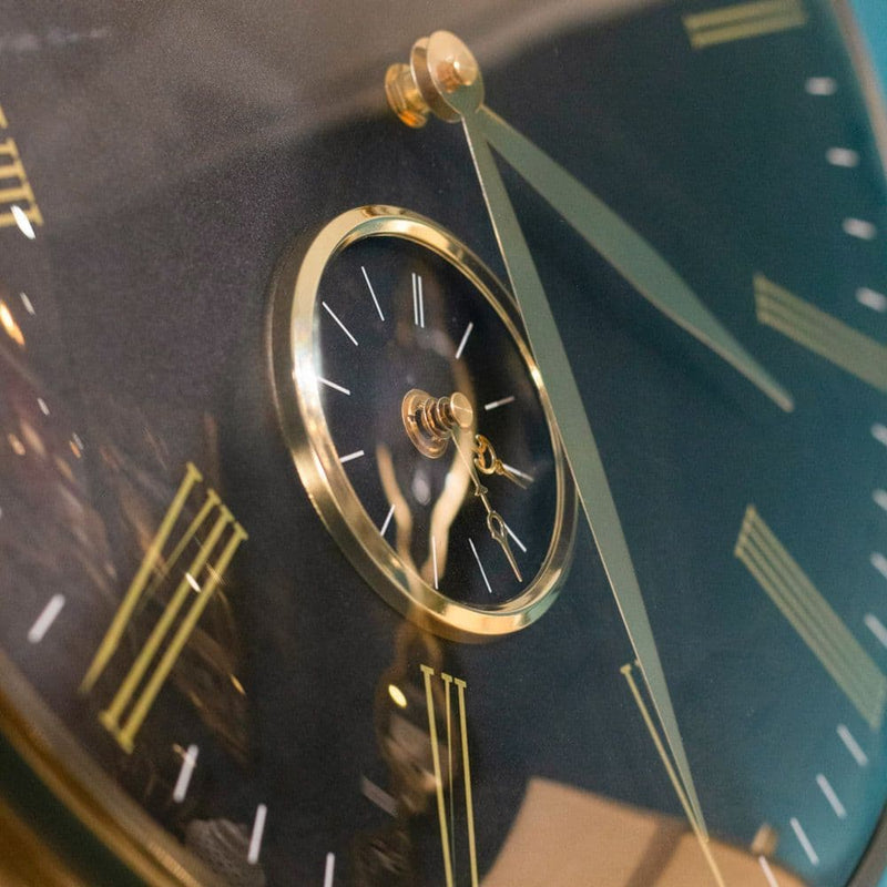 Baker And Brown Clock  49 cm| Black/Gold TL6644