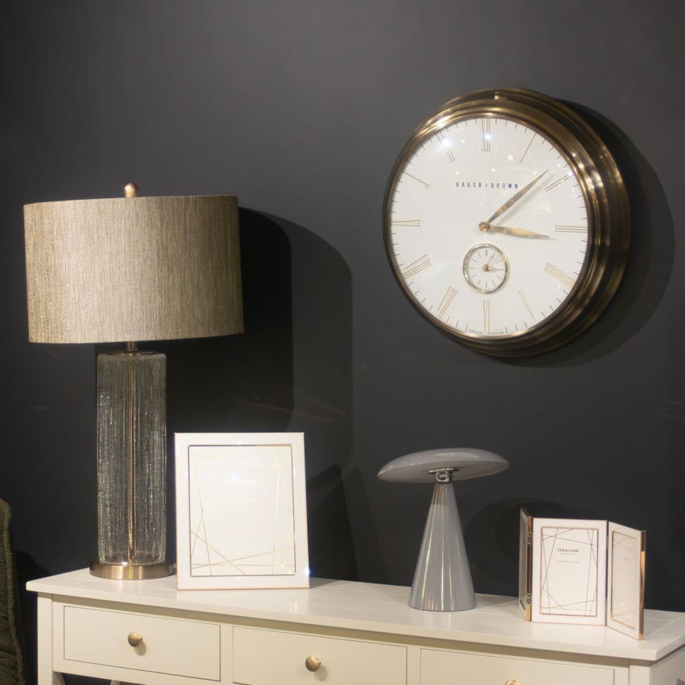 Baker And Brown Clock 49 cm White/Gold TL6645 — Burkes Bantry Ltd