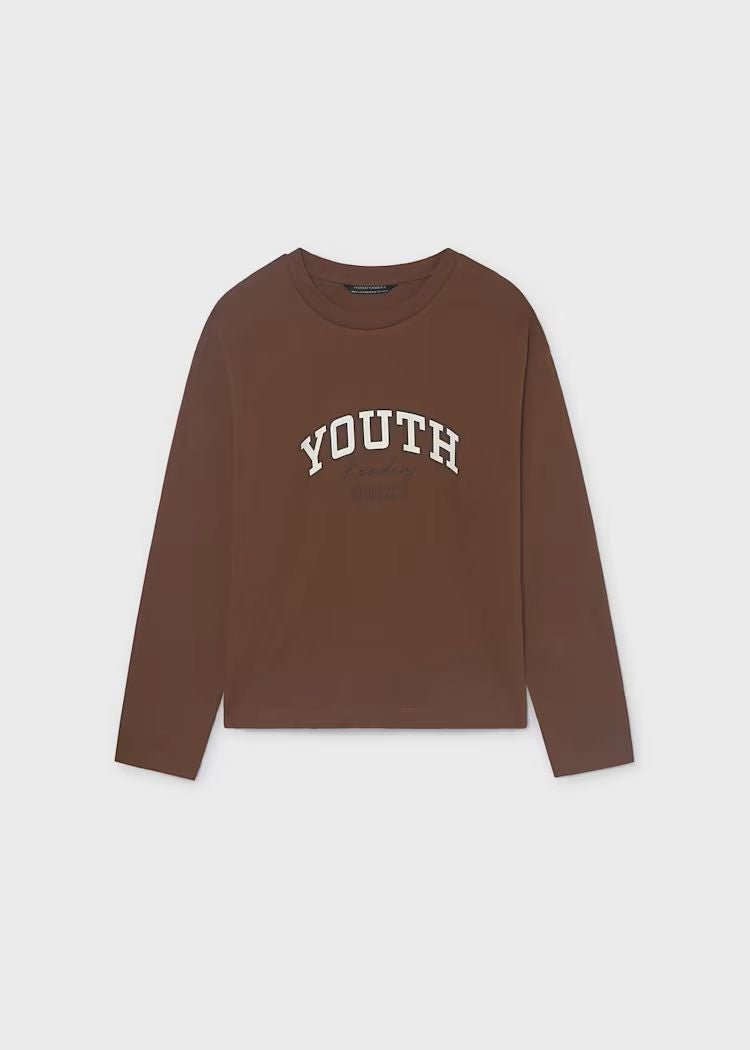 Mayoral Boys Long-Sleeve T-Shirt | Chocolate 842