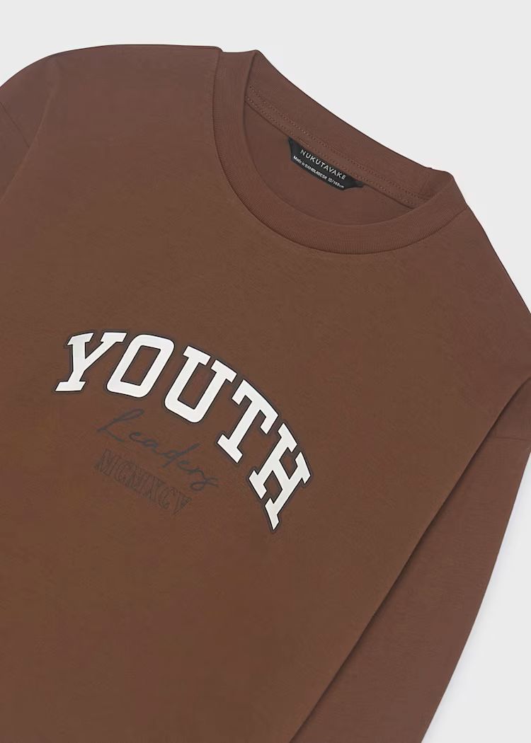 Mayoral Boys Long-Sleeve T-Shirt | Chocolate 842