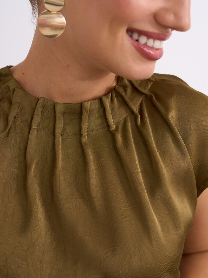 Tracy Belt Blouse | Ochre H616A