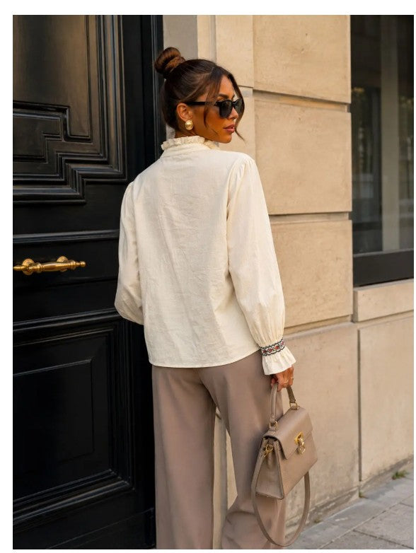 Emma & Ashley Embroidered Shirt | Beige CH-161-MA1