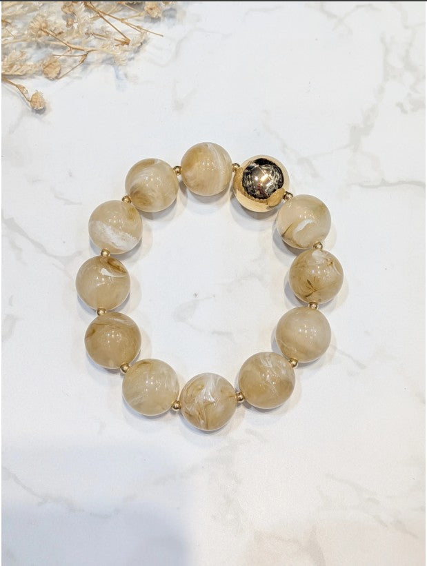 LOLO & YAYA Round Resin Bracelet | Beige 46814