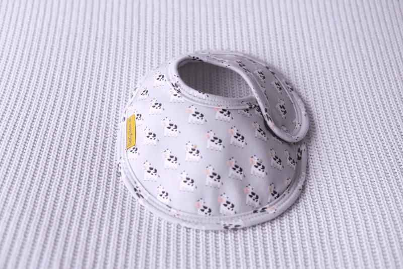 Bessie Cow Organic Cotton Littleboo Baby Bib Grey