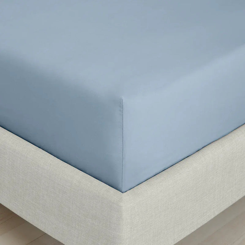 Bianca  200TC Percale Fitted Sheet | Blue