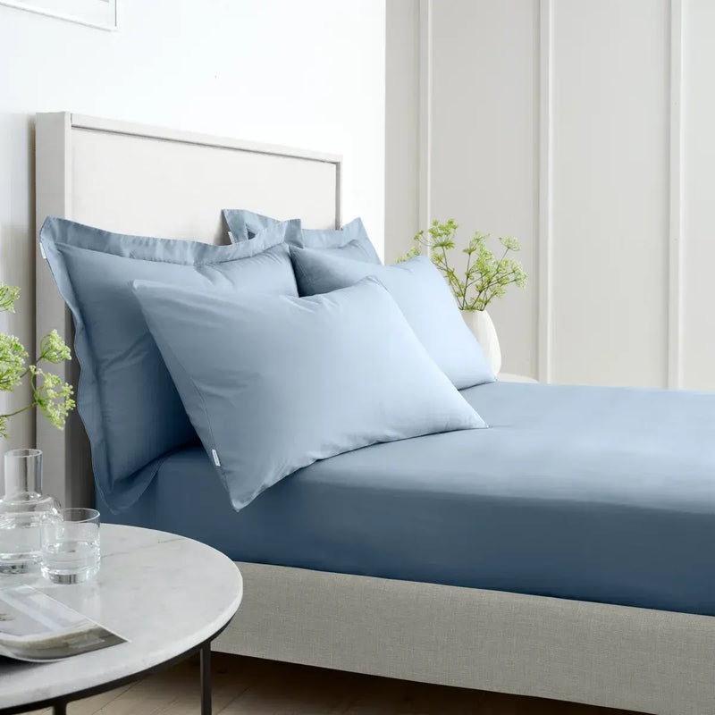 Bianca  200TC Percale Fitted Sheet | Blue