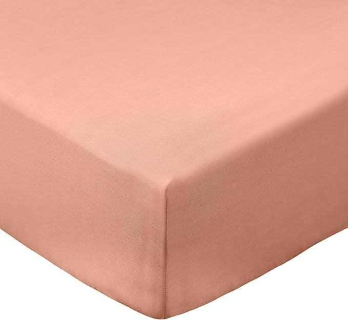 Bianca  200TC Percale Fitted Sheet | Clay