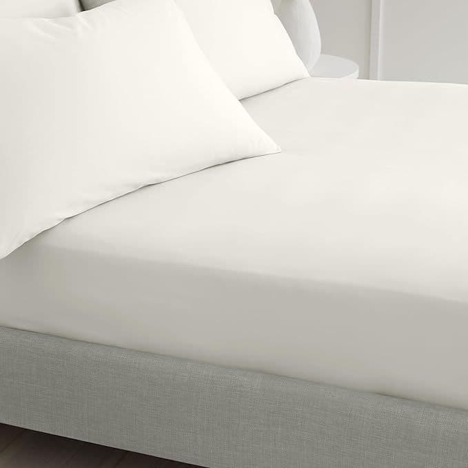 Bianca  200TC Percale Fitted Sheet | Cream