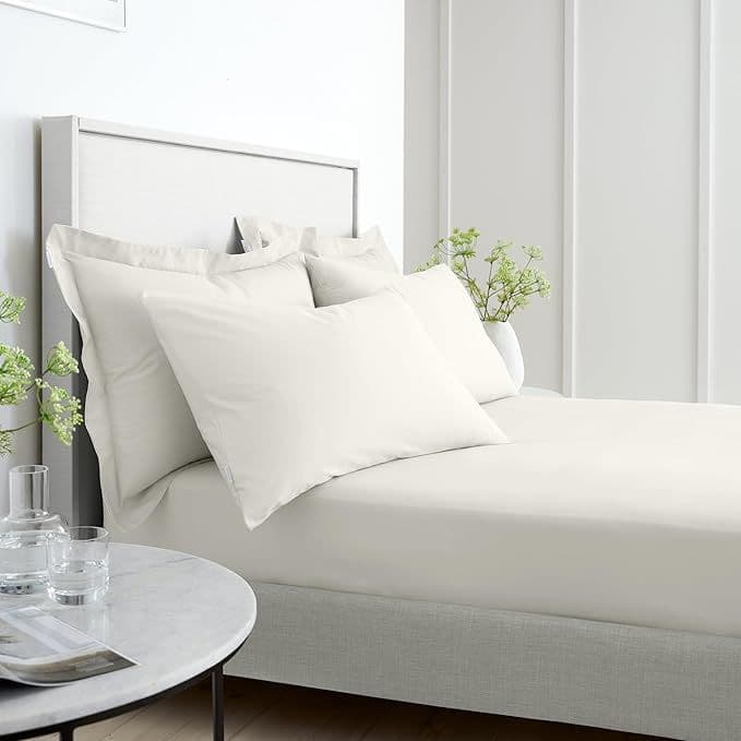 Bianca  200TC Percale Fitted Sheet | Cream