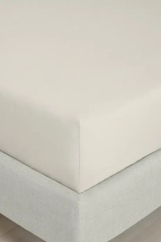 Bianca  200TC Percale Fitted Sheet | Natural