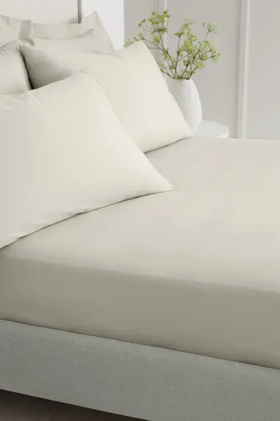 Bianca  200TC Percale Fitted Sheet | Natural