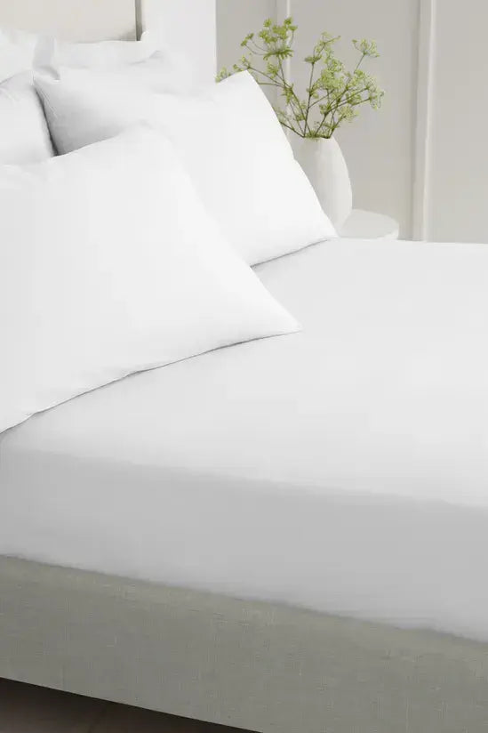 Bianca  200TC Percale Fitted Sheet | White