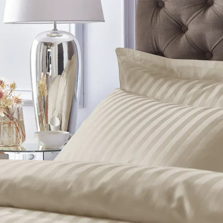 Bianca 300TC Satin Stripe Quilt |Natural
