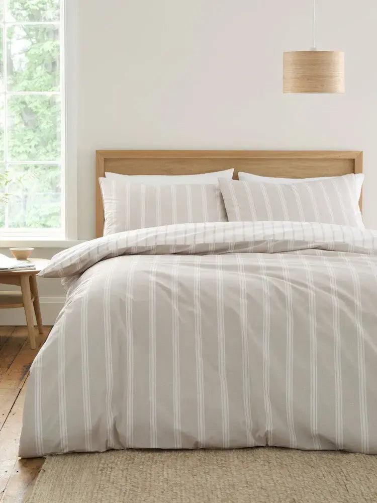 Bianca Ashford Stripe Quilt Set | Natural