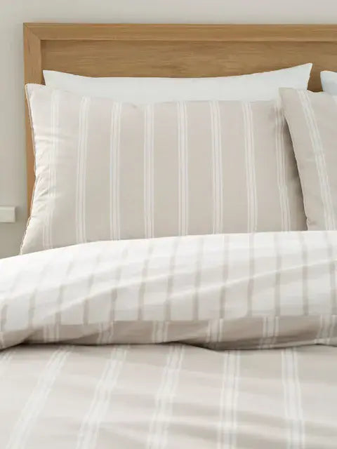 Bianca Ashford Stripe Quilt Set | Natural